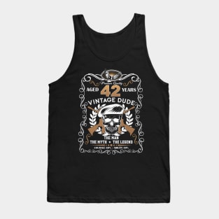 Skull Aged 42 Years Vintage 42 Dude Tank Top